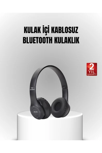 Bluetooth Kablosuz Kulaklık – Extra Bass, TF Kart, Mikrofonlu, Ayarlanabilir Ergonomik Tasarım ürün görseli 1