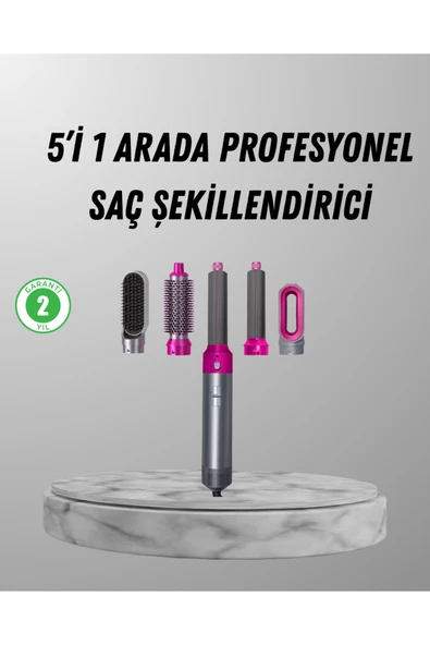 5’i 1 Arada Saç Şekillendirici Set Kuaför Düzeyinde Performans ve Ergonomik Tasarım ürün görseli 1