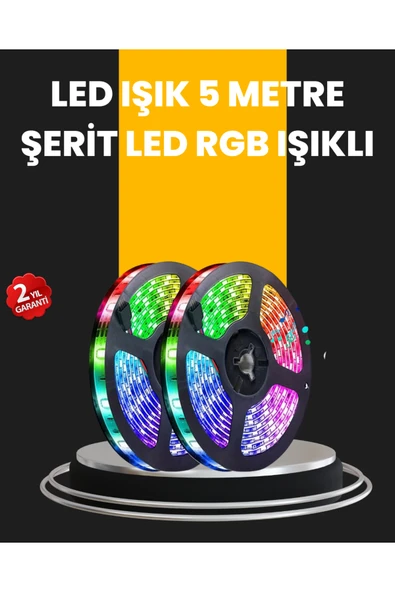 5 Metre Kumandalı Su Geçirmez Şerit LED ürün görseli 1