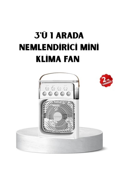 USB Bağlantılı Taşınabilir Mini Klima Fan 500ML Su Hazneli ve Sessiz Çalışma ürün görseli 1