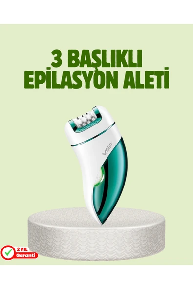 Çok Fonksiyonlu Epilatör 600mAh 90 Dakika Kullanım LED Metal Başlık Su Geçirmez ürün görseli 1