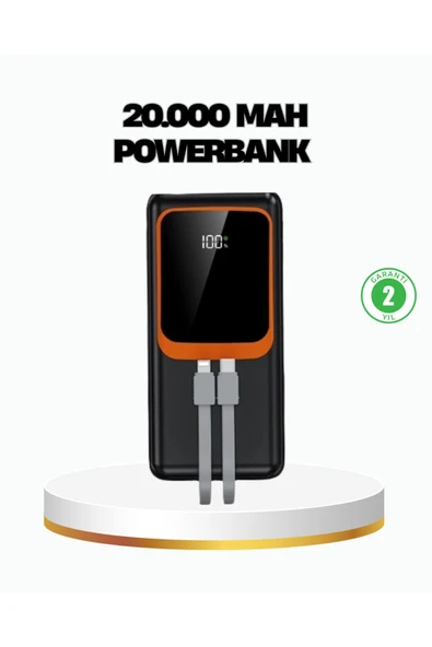Powerbank 20000 mAh 22.5W Hızlı Şarjlı ve Kompakt Çoklu Kablo Çıkışlı ürün görseli 1