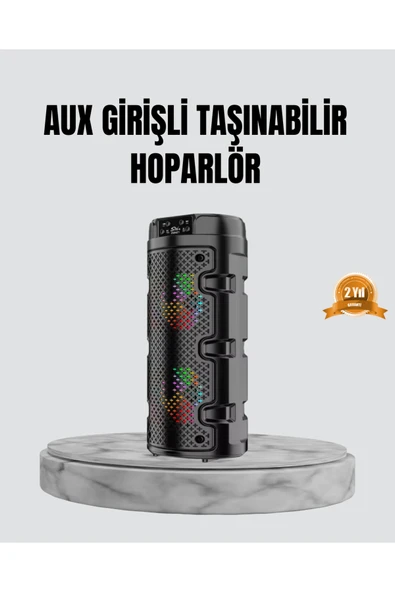 Taşınabilir Bluetooth Hoparlör Çift Sürücü Güçlü Bas HD Ses Çoklu Bağlantı ürün görseli 1
