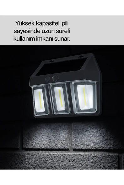 Suya Dayanıklı Solar Duvar Lambası – Akıllı Gece Sensörlü Işık - Resim 5