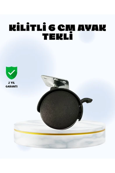 6 cm Kilitli Tekerlek Ayak Tek Adet ürün görseli 1