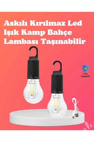 C Tipi Şarjlı Asılabilir Kamp Feneri ürün görseli 1