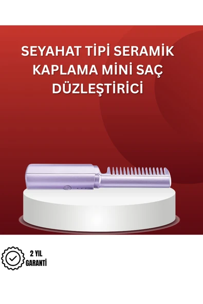 Isıtmalı Saç Düzleştirici Fırça – Kablosuz ve Hafif Tasarım ürün görseli 1