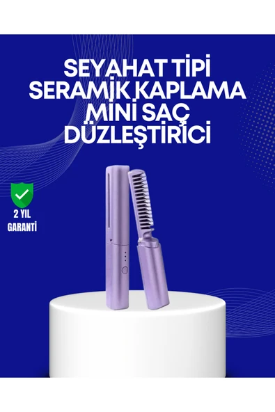USB Şarjlı Kablosuz Saç Düzleştirici – Hızlı ve Pratik ürün görseli 1