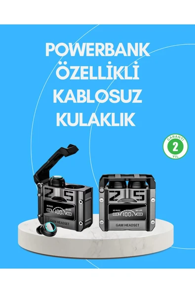 Şarj Kutulu Kablosuz Bluetooth Kulak İçi Spor Kulaklık ürün görseli 1