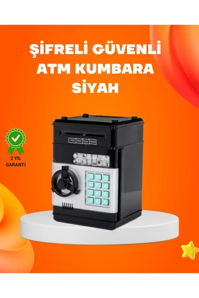 Otomatik Para Çeken Şifreli ATM Tasarımlı Kumbara ürün görseli 1
