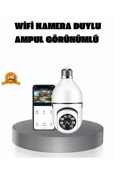 360° Akıllı Güvenlik Kamerası – Duya Takılabilir, Wi-Fi Bağlantılı, Hareket Sensörlü ürün görseli 1