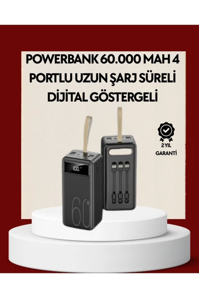 4 Çıkışlı Hızlı Şarj Destekli Powerbank ürün görseli 1