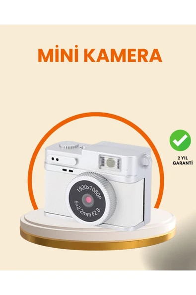 Kompakt Mini Kamera Retro Tasarım 128GB Hafıza 1080P Video ürün görseli 1