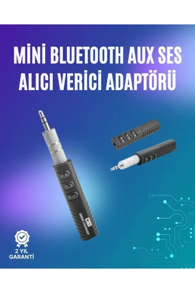 Mini Bluetooth Müzik Alıcısı | Ev & Araç Stereo Sistemlerine Kablosuz Bağlantı ürün görseli 1