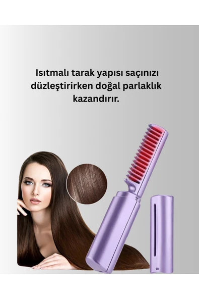 Şarjlı Saç Düzleştirici Tarak - Resim 5