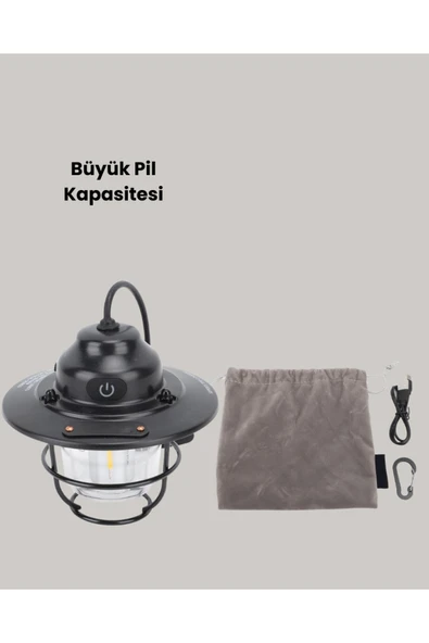 Çam Kozalağı Şekilli Retro Kamp Gece Lambası - Resim 3