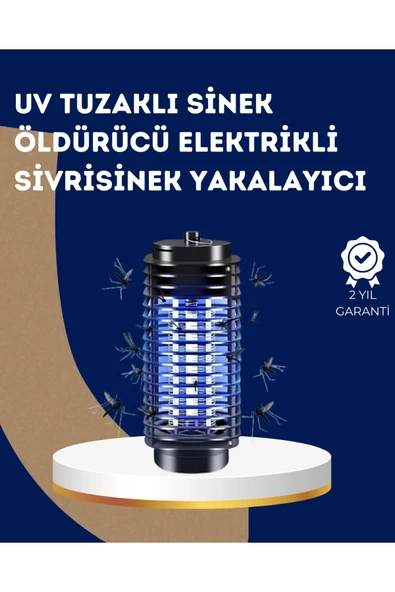 Elektrikli UV Işıklı Sivrisinek ve Böcek Öldürücü – Sessiz ve Güvenli Tuzak ürün görseli 1