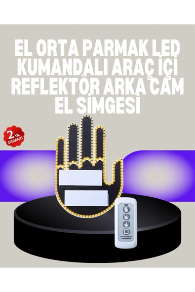 A Kalite Uzaktan Kumandalı LED Park Uyarı Işığı El Figürlü Model ürün görseli 1