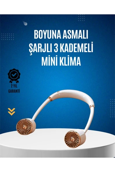 USB Şarjlı Boyun Fanı | Hafif, Katlanabilir, Taşınabilir, Düşük Gürültülü Fan ürün görseli 1