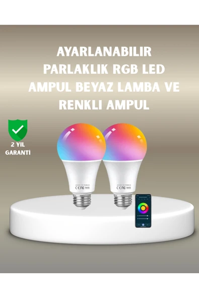 Akıllı 9W RGBW LED Ampul, tasaruflu romantik ışıklı ürün görseli 1