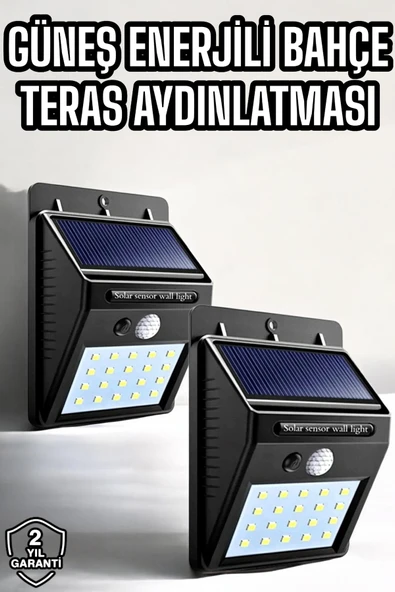 Solar Güneş Enerji Panelli Sensörlü Lamba Enerji Tasarruflu ürün görseli 1