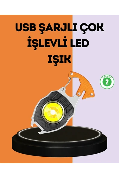 LED Işıklı Acil Durum Düdüklü Anahtarlık Fener ürün görseli 1
