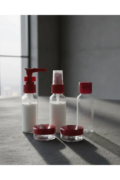 5 Parça Seyahat Dolum Şişesi Seti 30 ml Hafif Tasarım ürün görseli 1