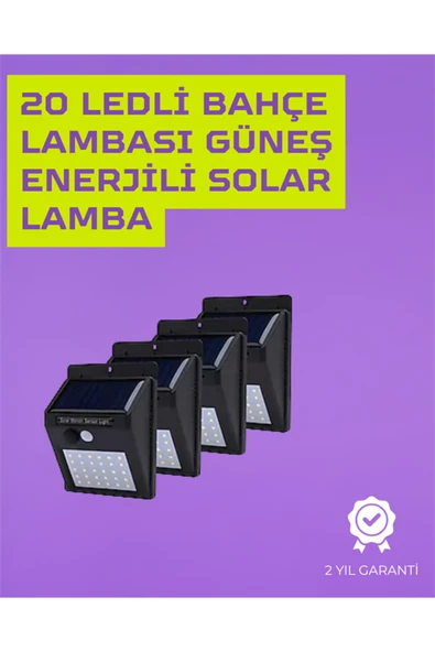 Güneş Enerjili Akıllı Duvar Lambası | PIR Sensörlü, Otomatik Aydınlatma, Dış Mekan İçin ürün görseli 1