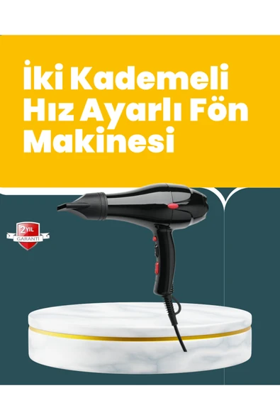 Tüm Saç Tipleri İçin 2200W Güçlü Fön Makinesi ürün görseli 1