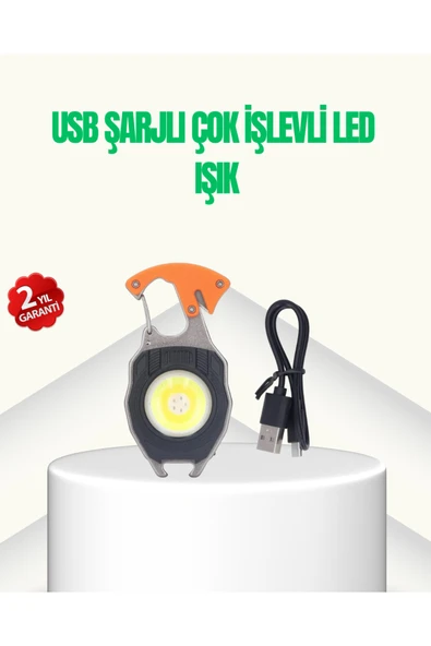 Çok İşlevli USB Şarjlı Anahtarlık Fener ürün görseli 1