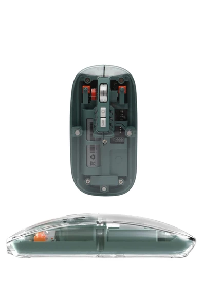 Şeffaf Tasarımlı Bluetooth Kablosuz Mouse Pilli Kullanım - Resim 5