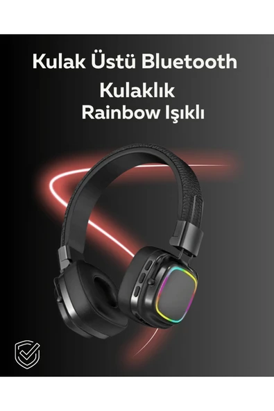 RGB Işıklı Katlanabilir Bluetooth 5.3 Kulak Üstü Kulaklık ürün görseli 1