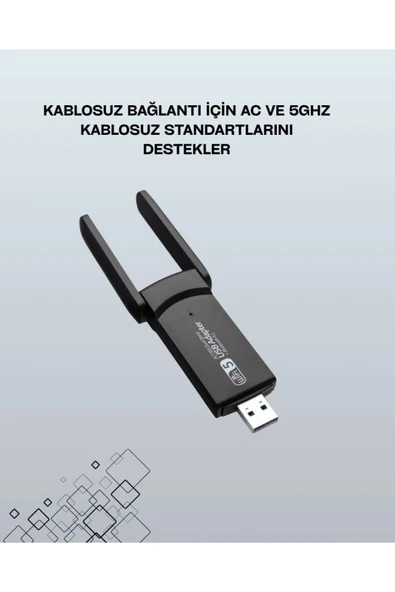 AC1200 USB WiFi Adaptör - Resim 2