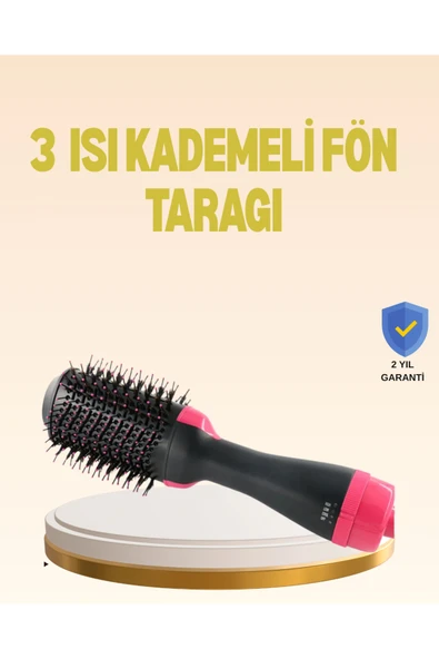 3 Isı Kademeli 1200W Saç Şekillendirme Fırçası. ürün görseli 1