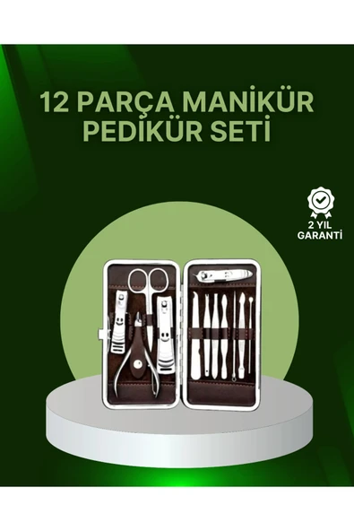12 Parçalık Özel Deri Çantalı Kişisel Bakım Seti ürün görseli 1