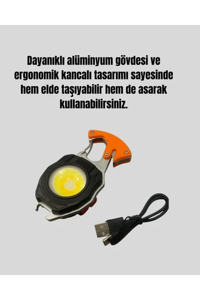 Çok Modlu LED Işıklı Pratik Anahtarlık - Resim 3