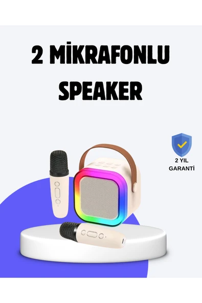 Taşınabilir Bluetooth Karaoke Hoparlör – 2400 mAh Batarya ürün görseli 1