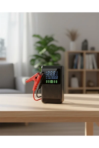 Şarjlı Araç Akü Takviyeli Hava Pompası Powerbank Özellikli ürün görseli 1