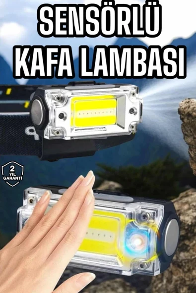 Şarjlı Kafa Feneri Suya Dayanıklı Ayarlanabilir Kamp Feneri ürün görseli 1