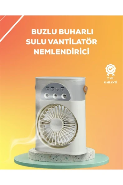 Mini Klima Fan | USB'li, 7 Renk Gece Işığı, 3'ü 1 Arada Fonksiyon ürün görseli 1