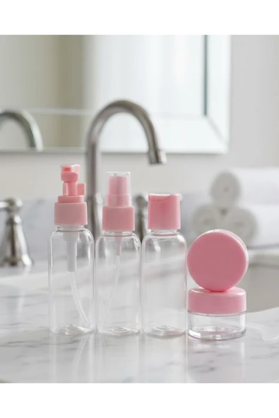 Taşınabilir 5’li Seyahat Kozmetik Şişe Seti 30 ml Sızdırmaz ürün görseli 1