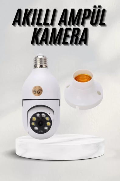 Akıllı Kamera Wifi Kamera Duylu Ampul Görünümlü 360 Derece Dönebilen Ev Kamerası ürün görseli 1