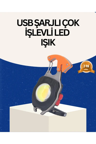 USB Şarjlı Mini LED Anahtarlık Fener ürün görseli 1