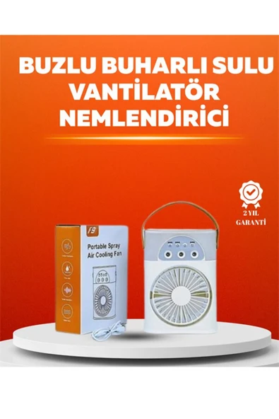 Mini USB Klima Fan | 3 Kademeli Spreyli Hava Soğutucu, Taşınabilir ürün görseli 1