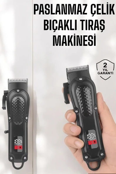 Sıfır Tıraş Makinesi Dijital Göstergeli Paslanmaz Çelik Bıçaklı Taşınabilir ürün görseli 1