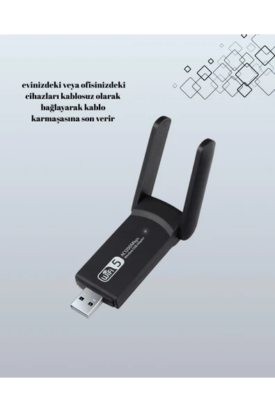 USB 3.0 Wireless Adaptör  2.4GHz  5GHz Destekli - Resim 3