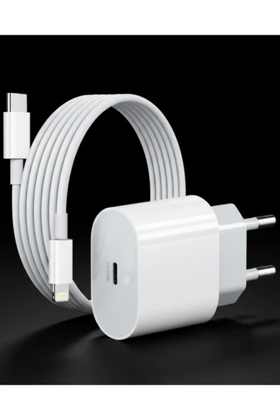 iPhone 14 13 12 11 Uyumlu 20W Hızlı Şarj Adaptörü Lightning Kablo Seti ürün görseli 1