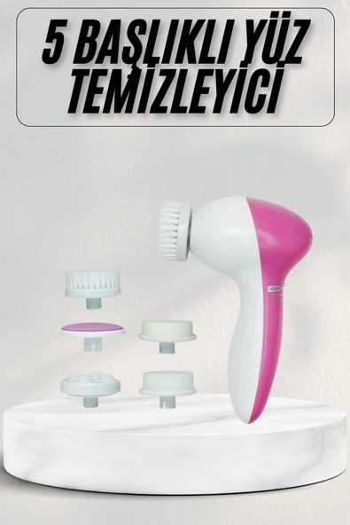 Cilt Temizleme ve Masaj Aleti 5 Başlıklı Akne ve Sivilce Önleyici ürün görseli 1