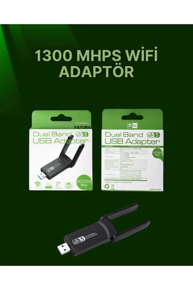 USB 3.0 Wireless Adaptör – 2.4GHz & 5GHz Destekli ürün görseli 1