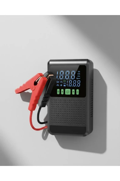 Taşınabilir Araç Akü Şarj Takviye Cihazı 150 PSI Dijital Kompresör ürün görseli 1